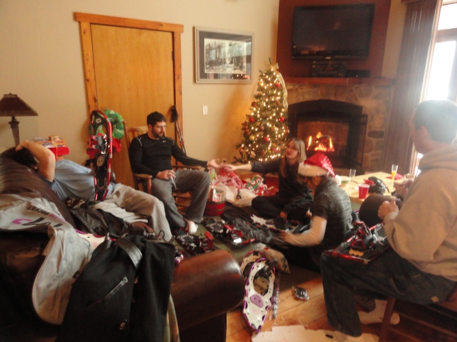 opening gifts and presents Christmas morning joy