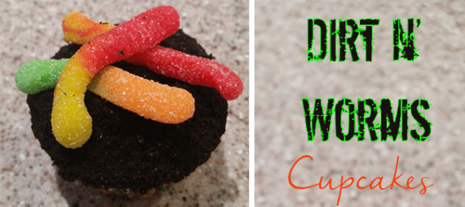 Dirty Thirty 30 Dirt and Worms Cupcakes